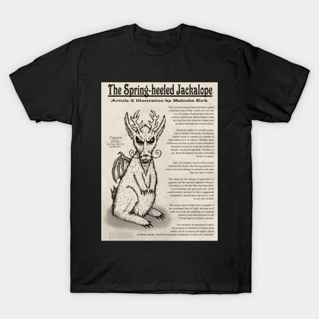 Spring-Heeled Jackalope T-Shirt by MalcolmKirk